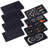 8 Pack Stackable Jewellery Organizer Stackable Trays For Drawers,Jewellery Drawer Inserts Container Display Case Storage With Removable Dividers-Black