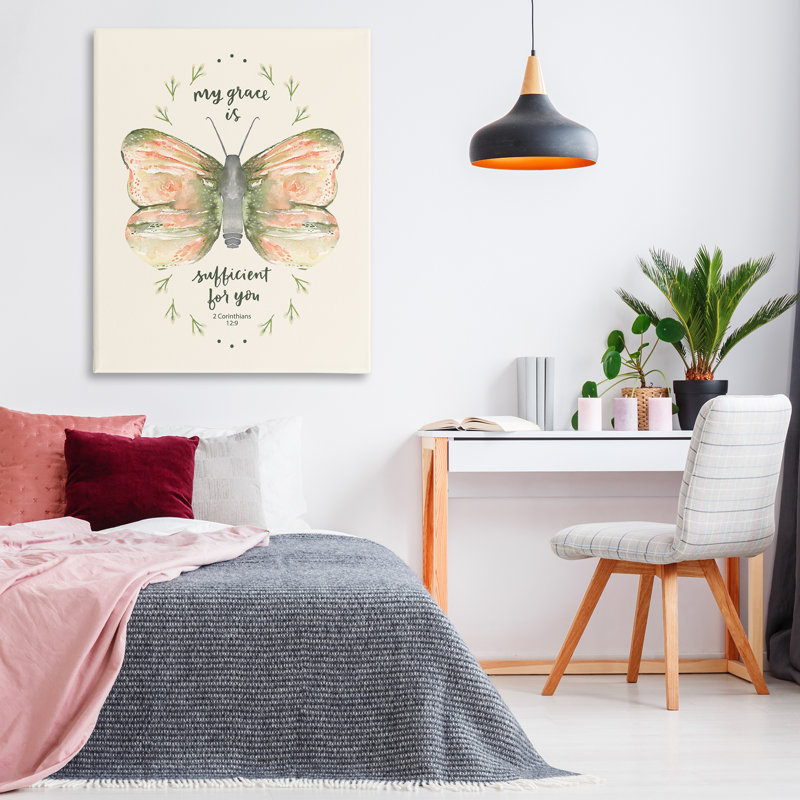 Art floral sur toile Floral Corinthians Verse par Blue Chair Blessing, H 48 po x l 36 po