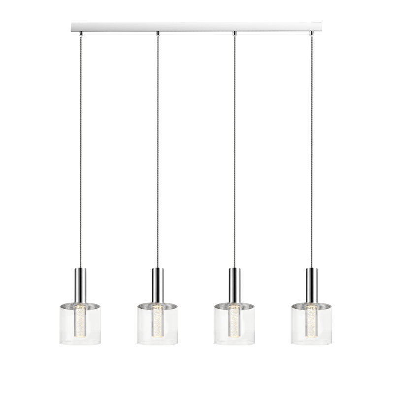Ralls 4 - Light Chrome LED Kitchen Island Pendant