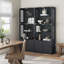 Vitrine moderne et minimaliste à éclairage DEL 3 couleurs, à panneaux cannelés (lot de 2)-876074922