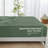 Fitted Sheet Only - 16 Inch Pocket Rayon From Bamboo Fitted Sheet, Super Soft And Cooling Bottom Sheet With 4 Elastic Corner Straps(Green)