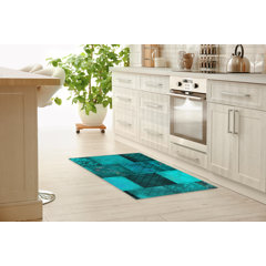 Colorful Star Cactus Kitchen Mats Cushioned Anti Fatigue 2 Pieces