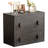 31.5"W 2 Drawer Black Modern Nightstand 