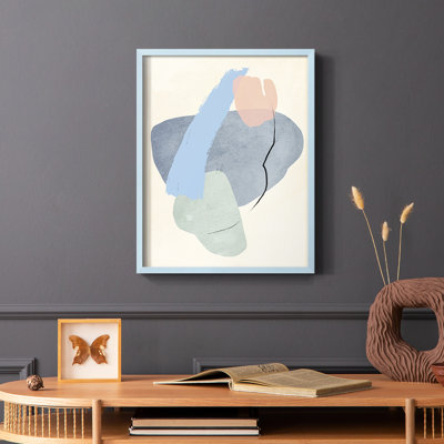 «Pastel Assemblage I», reproduction encadrée - bois massif
