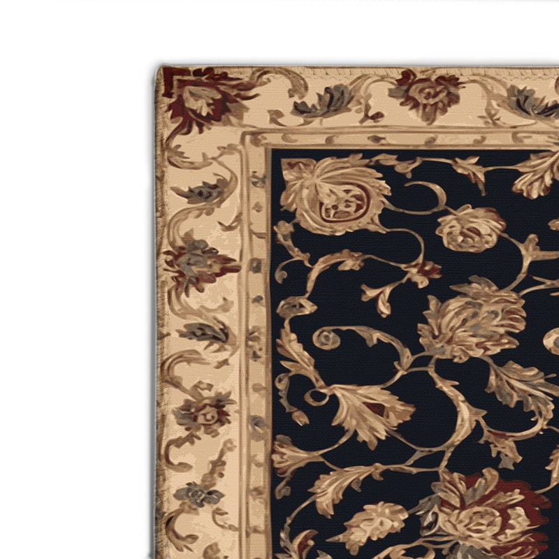 Tapis noir français intérieur et extérieur, Rectangulaire 8 pi x 10 pi