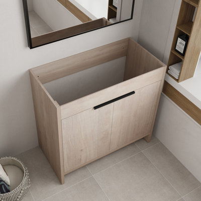 Base de meuble-lavabo sur pied 36 po avec 2 portes et 1 tablette réglable