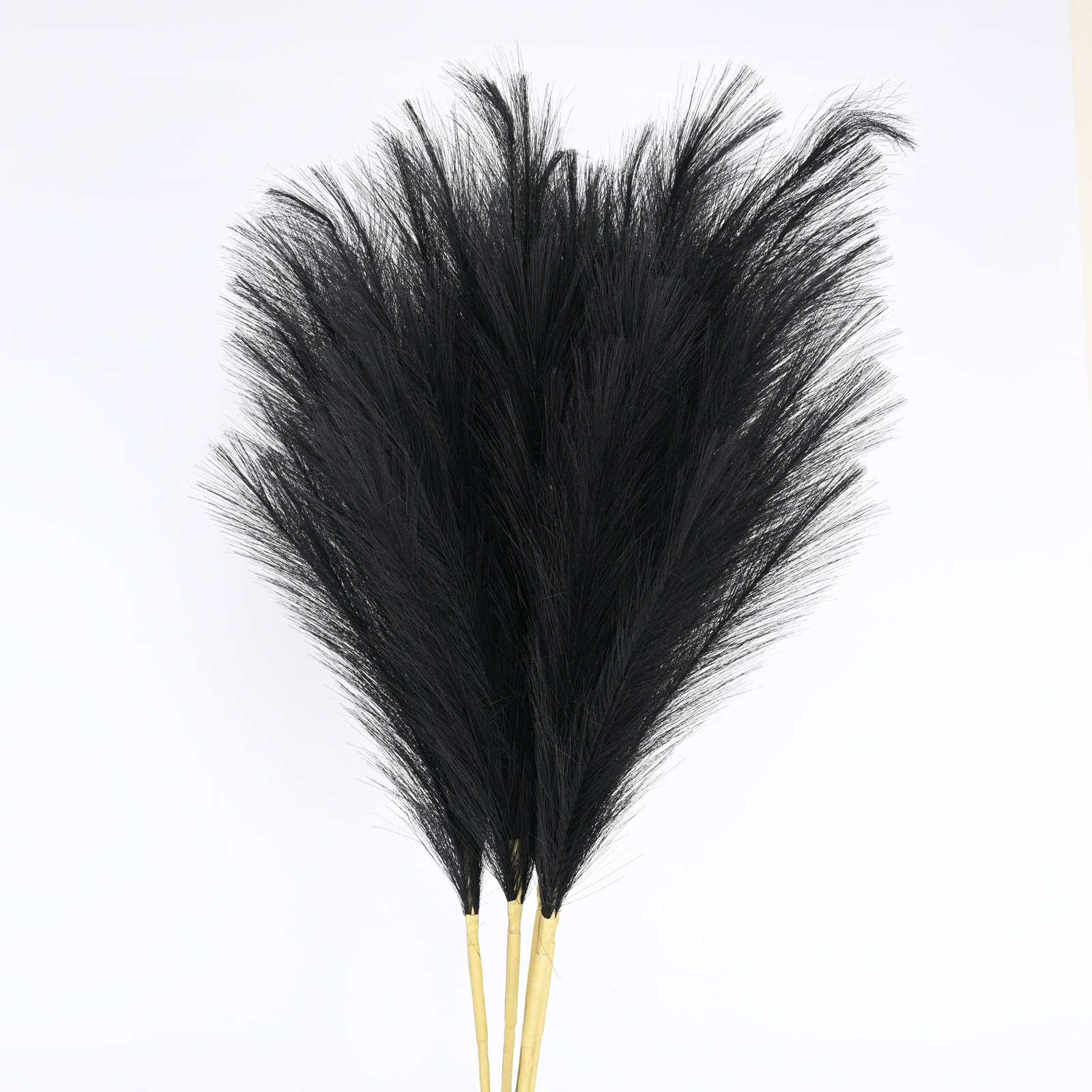 Silk Pampas Grass Arrangement, Black, 43"H x 8"W