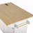 55.5" Fluted Kitchen Island With 2 Drop Leaf, Kitchen Storage Cart With Power Outlet, 4 Doors, Spice Rack, Rolling Island Table With Wood-Grain Top, Curved Edge For Kitchen, Dining Room