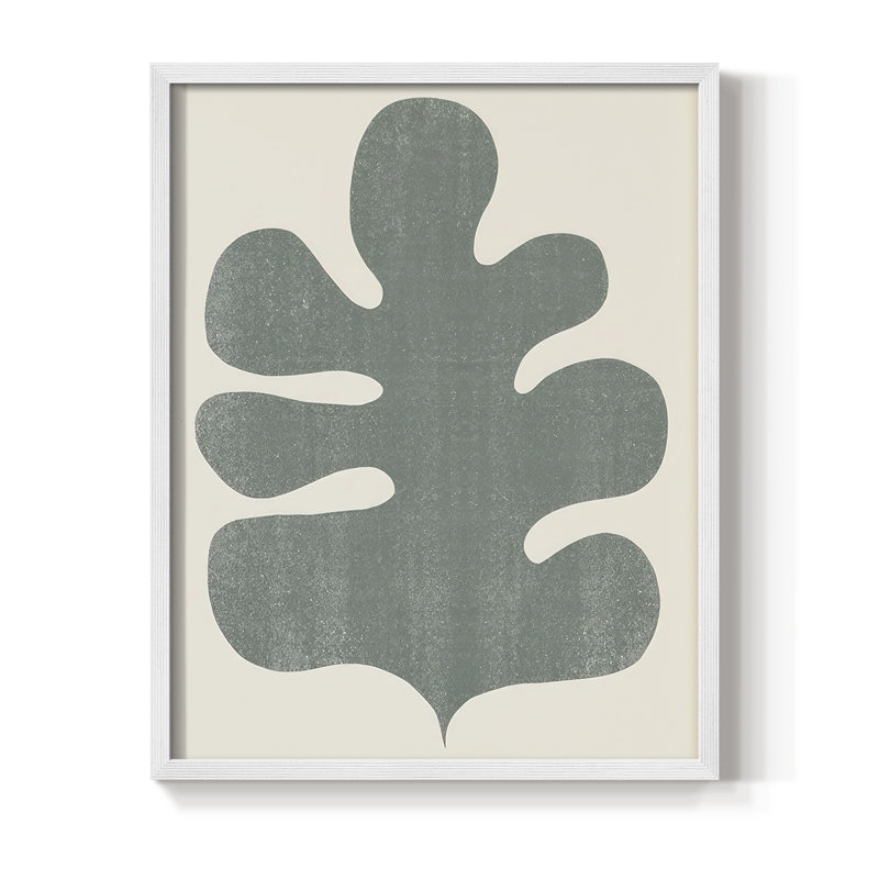 Palm Morph II, reproduction encadrée - bois massif, H 11 po x l 9 po, Blanc