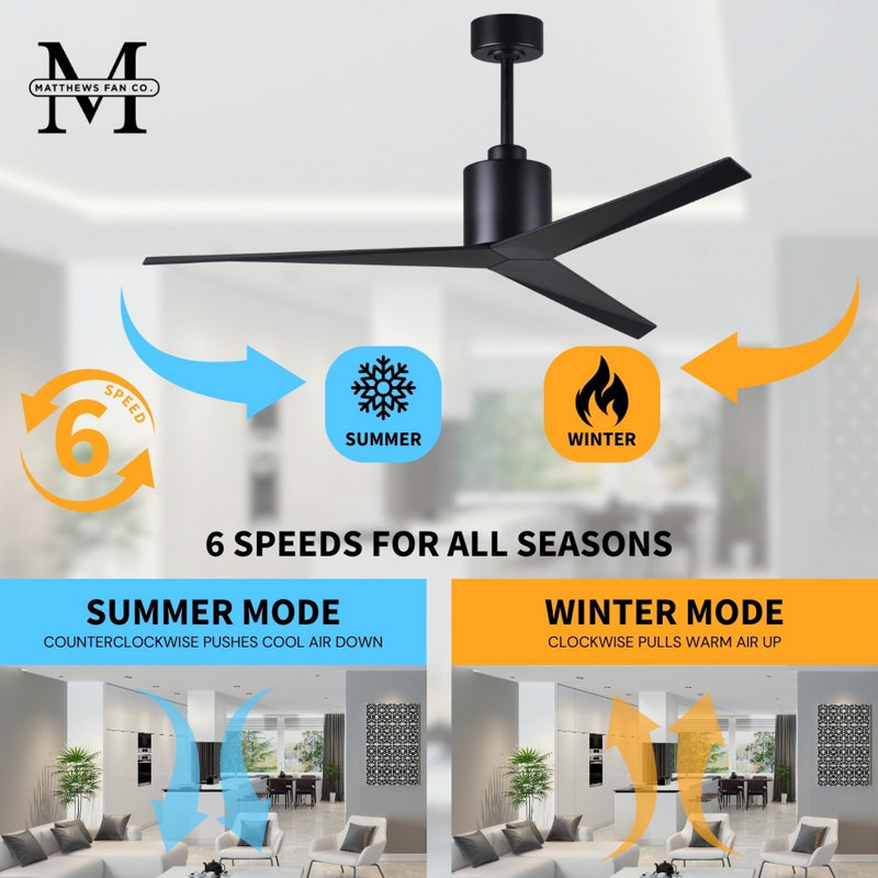 Eliza Outdoor Downrod Ceiling Fan, Matte Black, Matte Black