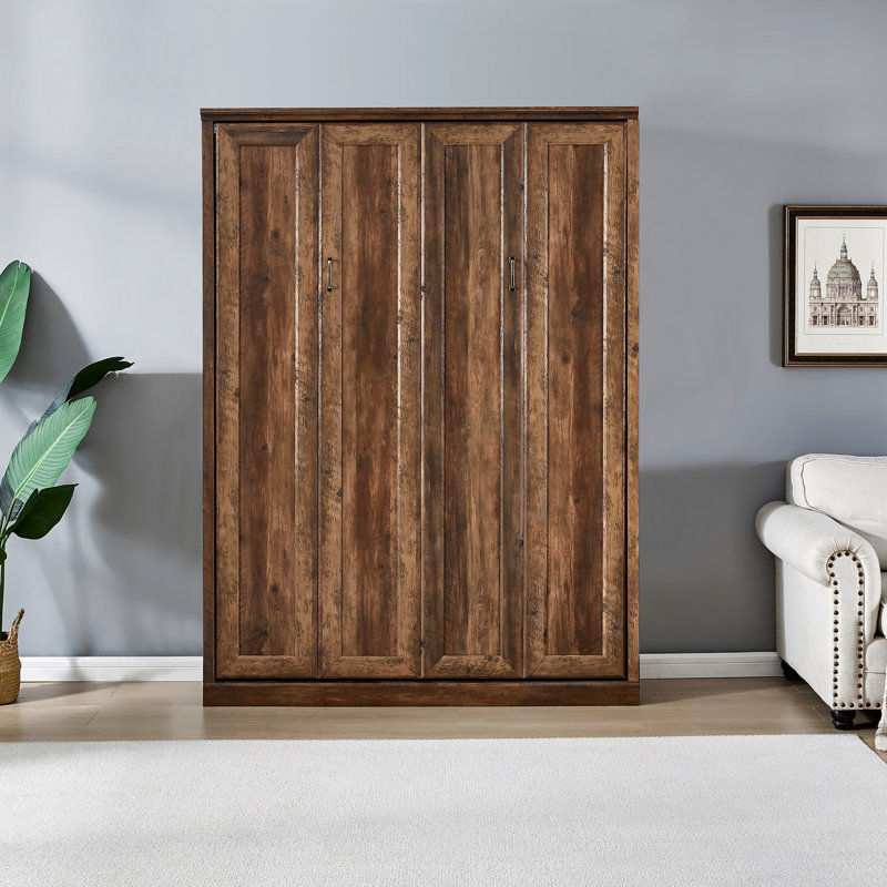 Armoire-lit escamotable peu encombrante avec fonction d'ouverture et de fermeture automatique, idéale pour les chambres d'amis, les chambres à coucher et les bureaux à domicile