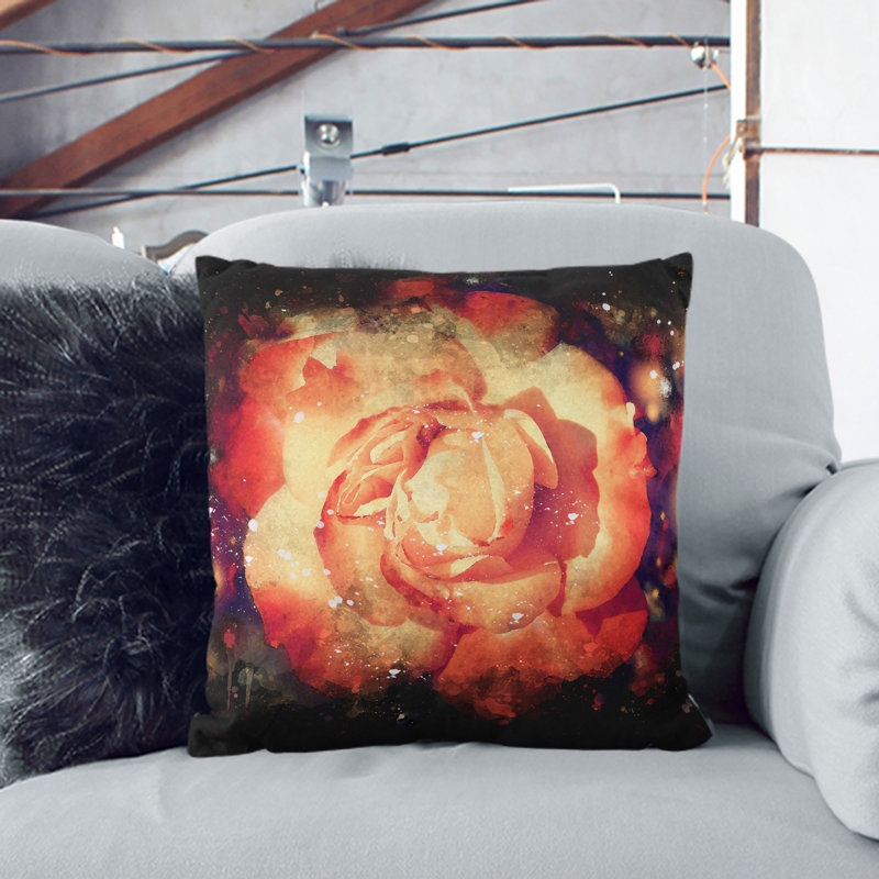 Square Cushion, 55cm H x 55cm W x 20cm D, Black