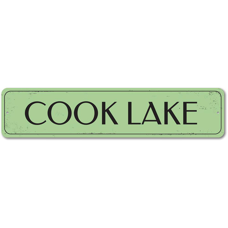 Plaque en aluminium Lake, H 4 po x l 18 po x P 0,04 po