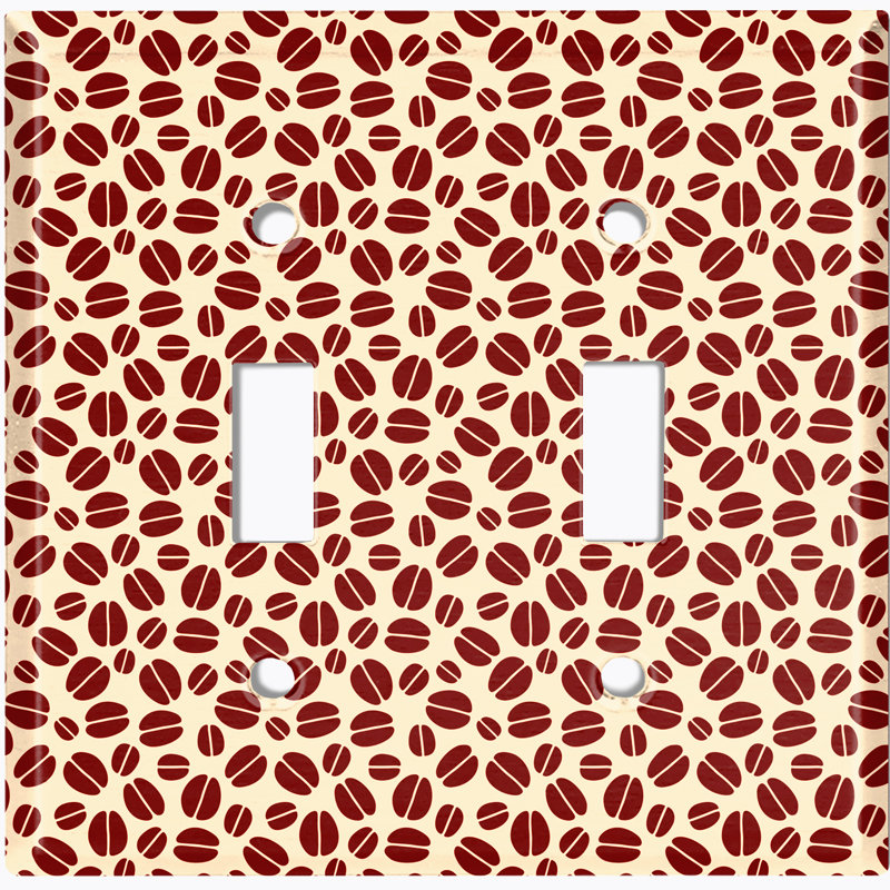 Patterned 2 - Gang Toggle Light Switch Standard Wall Plate