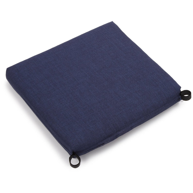 Coussin de siège d'extérieur de couleur unie, Bleu