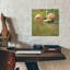  «Flamingo 2» par Chuck Larivey, art mural en verre acrylique, 12 po x 12 po