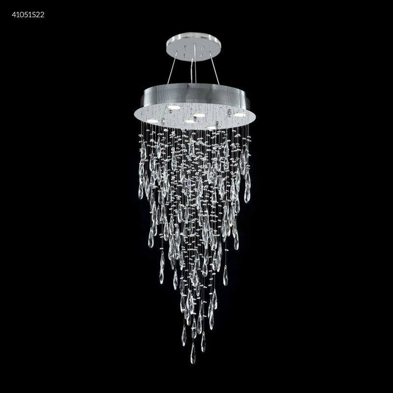 Luminaire suspendu 6 lumières Crystal Rain, Chinois (K9)