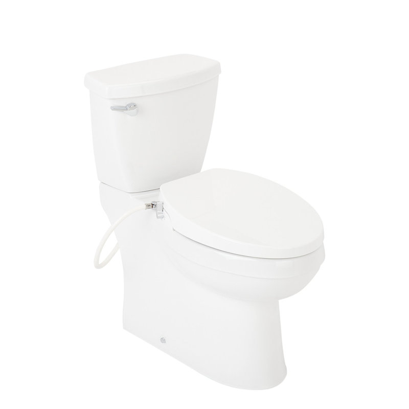 Bradenton 1.28 GPF Two Piece Elongated Toilet, White