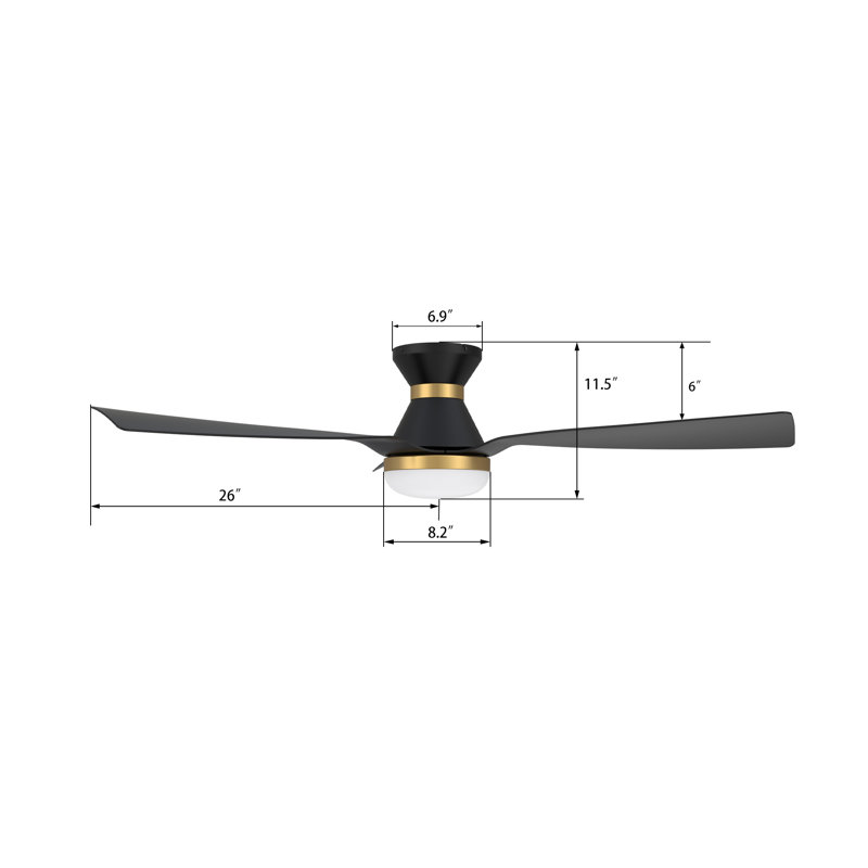 Gamya 52'' Ceiling Fan with LED Lights