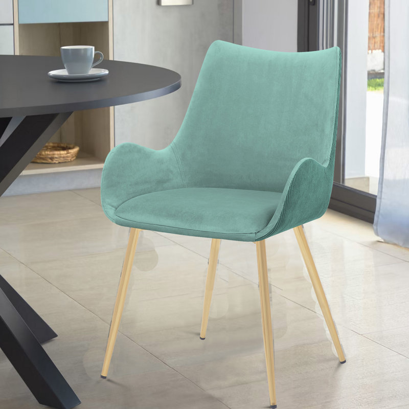 18'' H Upholstered Armchair, Teal