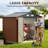Outdoor Storage Shed 8 X 6, Metal Patio Storage Shed With Window & Lockable Door Brown