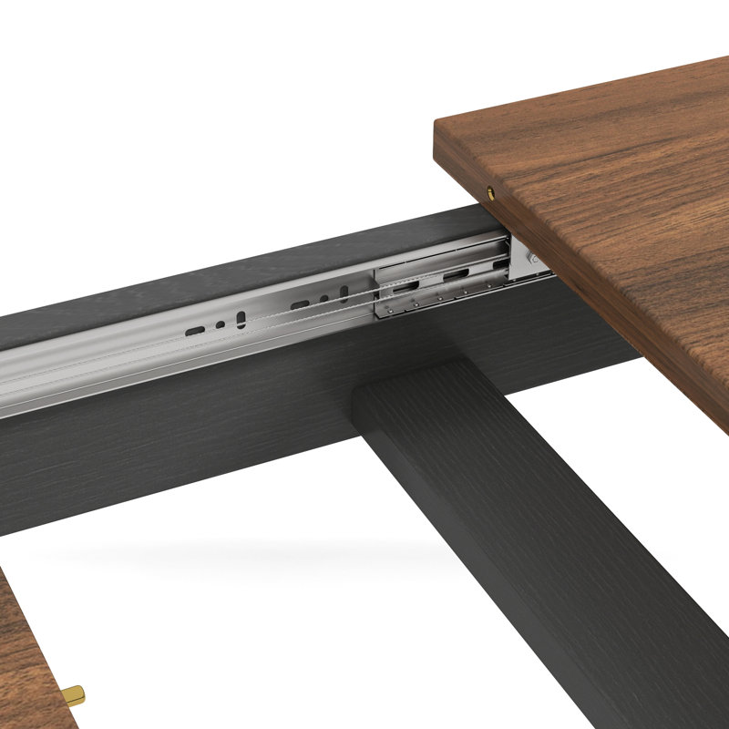 Table de salle à manger extensible en noyer, grande conception moderne pour la famille