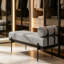 Chenille Upholstered Bench-351807035
