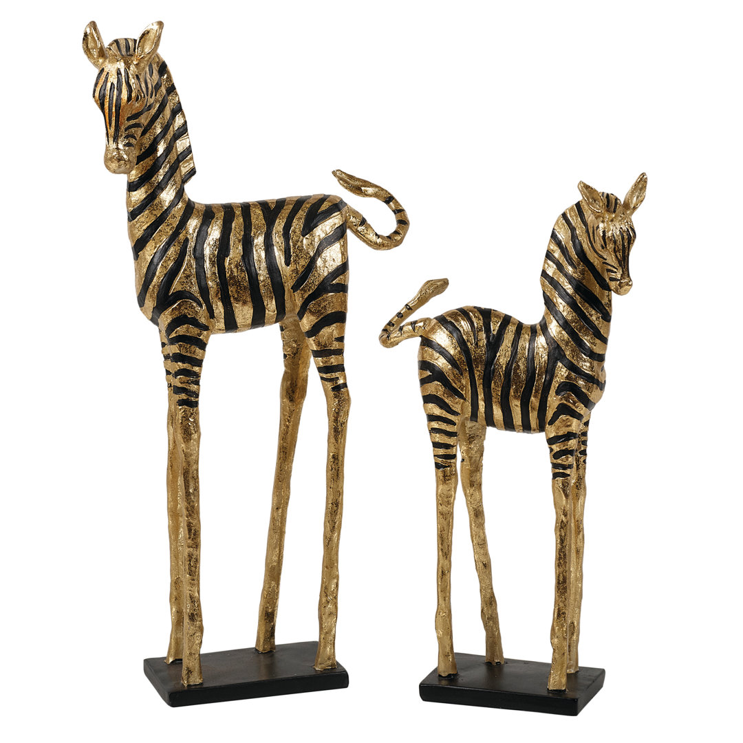 2-tlg. Figuren-Set Zebras