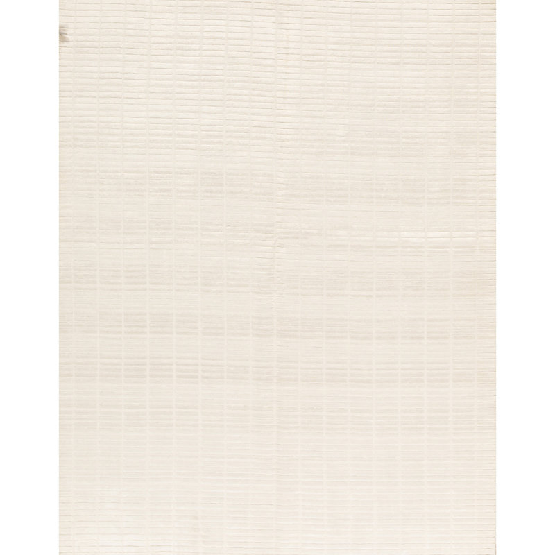 Striped Area Rug in Ivory, Rectangle 6' x 7'9"
