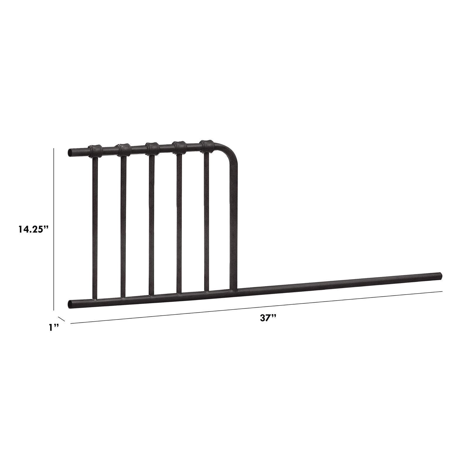 Abigail Mini Toddler Bed Rail, Vintage Iron