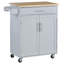 Chariot pour îlot de cuisine avec tiroir, armoire de rangement et porte-serviettes pour une organisation et une mobilité accrues-1562681970