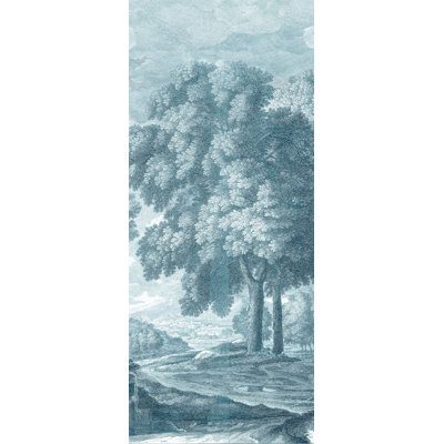 Middle Ground Blue Triptych B Wall Art & Signage by Lillian August