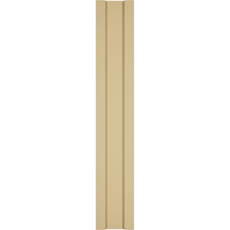 Signature Urethane Flat Panel Pilaster with Capital & Base, Primed Tan (Pair), 8" x 48" x 2", Standard