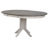 Hend 7-Piece Round Extendable Solid Wood Dining Set in White and Grey With Gear Driven 18" Takeout Leaf (Seats 4-6)
