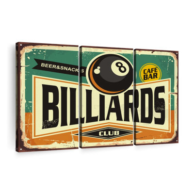 " Billiards Club " 3 - Pieces