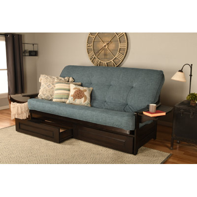 Stratford Queen 87'' Upholstered Futon And Mattress