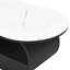 Table basse ovale moderne de 47,26 po, plateau en faux marbre, tiroir de rangement, structure en métal noir, salon, table de luxe à pieds réglables de 47,26 po avec surface et fonction, pour une configuration facile