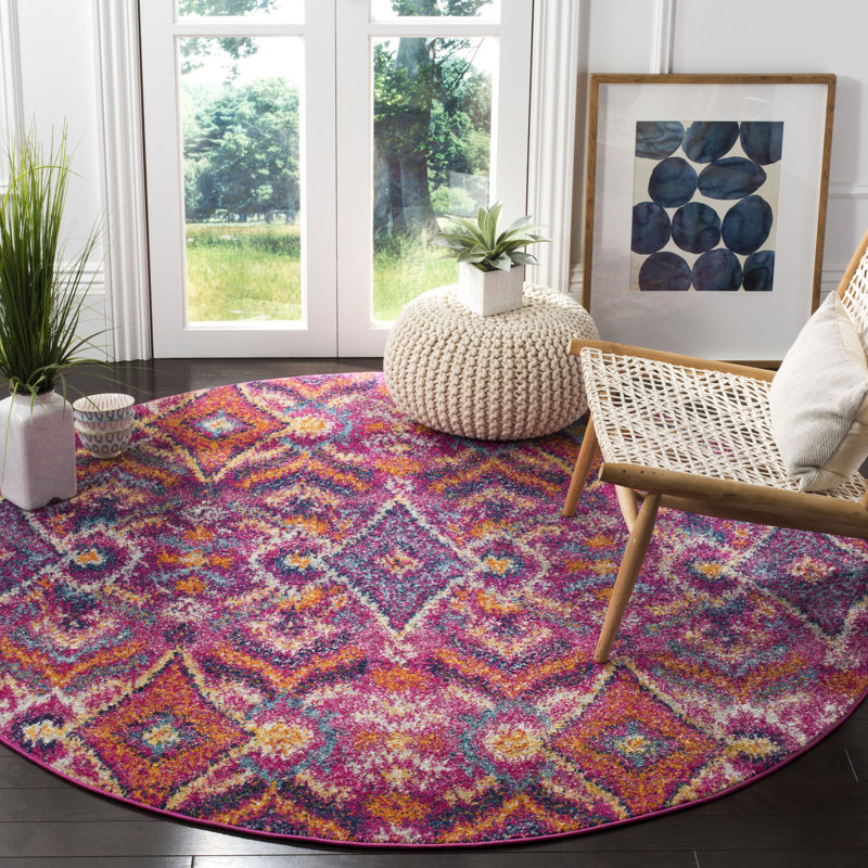 Tapis fuchsia Christa, Rond 6 pi
