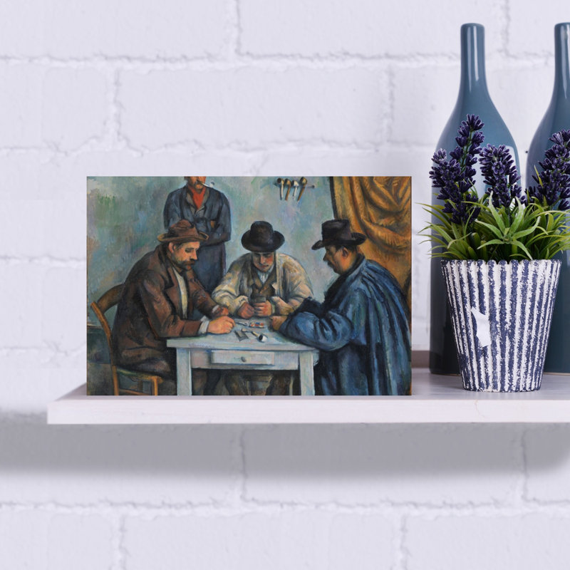 Les Joueurs de cartes, 1890-1892, estampe d'art mural contemporain abstrait impressionniste, H 12 po x l 18 po