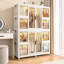 Organisateur de rangement portatif pour garde-robe pour vêtements, commode, 12 portes magnétiques - 12 cubes et 2 tringles, 16 cintres, armoire de rangement pour garde-robe de bébé