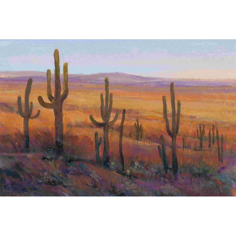 " Desert Light I " by Timothy O' Toole Painting Print, 12" H x 18" W  , No, Maple Floater Framed