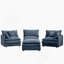 Modular Sectional Sofa, 3-Seater Couch With Movable Ottoman-683274914