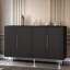 Buffet Ayka avec tablettes réglables et panneau cannelé à 4 portes-1610568835