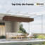 Outsunny Retractable Pergola Shade Cover ONLY, Brown-122481110