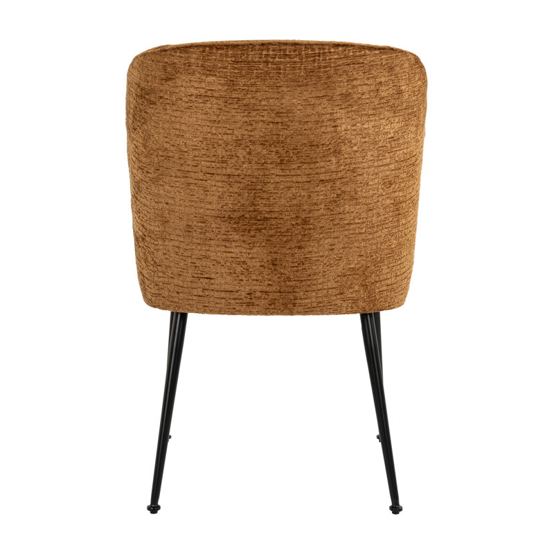 Upholstered Dining Chair, Black, Fusion Cognac