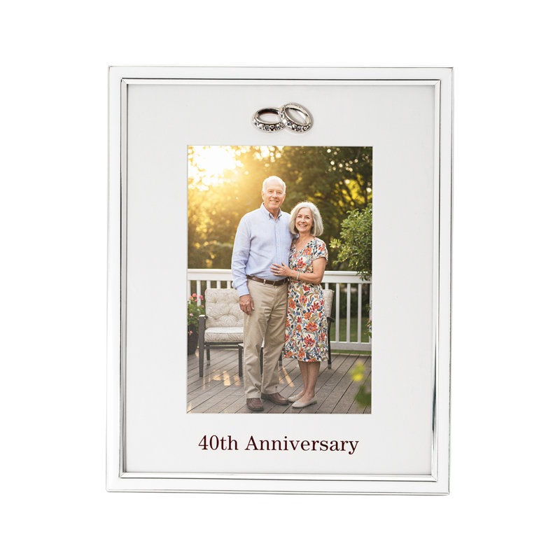 Silver Metal Picture Frame with Mat
