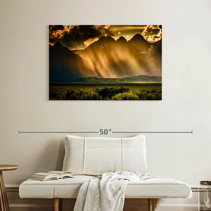 Alvord Stormy Grand Tetons, 26" H x 39" W