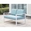 Causeuse de patio en aluminium avec coussins-618119273