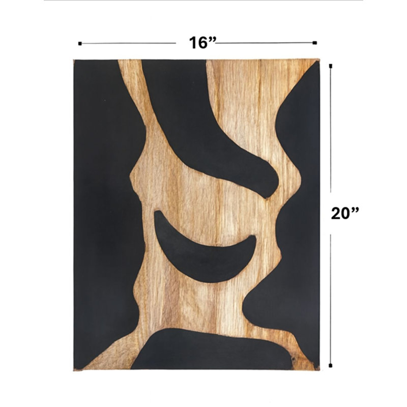 Wood Wall Art | Natural Finish, Abstract Pattern Wall Décor | 16x20 inches, Abstract5