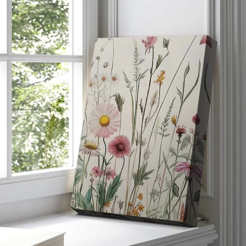 Toile tendue avec motif floral Lxxvi, H 60 po x l 40 po